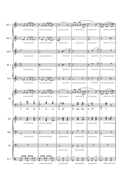 Valse brillante, Frédéric Chopin, Gottfried Hummel, Akkordeonorchester, Klavierwalzer, ​3/4 Takt, Walzernoten, leicht-mittelschwer, Akkordeon Noten