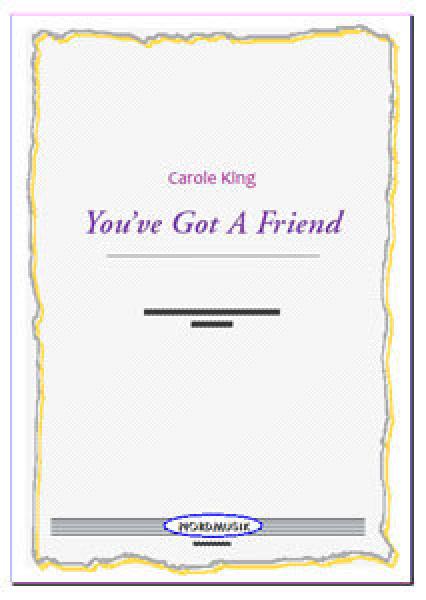 You've Got A Friend, Carole King, Jürgen Moll, Akkordeon-Orchester, James Taylor, Ode an die Freundschaft, mittelschwer, Akkordeon Noten, Cover