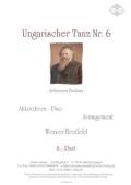 Ungarischer Tanz Nr. 6, Johannes Brahms, Werner Heetfeld, Spielstück, Akkordeon-Duo, Standardbass MII, mittelschwer, Akkordeon Noten