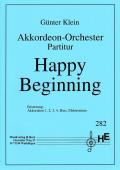 Happy Beginning, Marsch, Günter Klein, Akkordeon-Orchester, Originalmusik, Originalkomposition, leicht-mittelschwer, Akkordeon Noten
