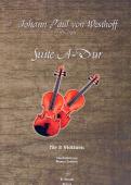 Suite A-Dur, Johann Paul von Westhoff, Verena Paulsen, für 2 Violinen, Violinduett, 4 Sätze, Barock, Violinen Noten, Cover